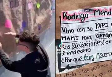 Video: Estudiante acude con sus papás a borrar su nombre en el tendedero de acosadores