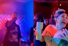 Santa Fe Klan llega de sorpresa a unos XV a&ntilde;os y le canta a la festejada