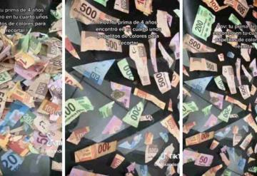 Niña RECORTA billetes ahorrados de su primo; los confundió con papelitos de colores | VIDEO