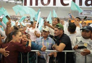 En Veracruz Claudia Sheinbaum termina con su última asamblea