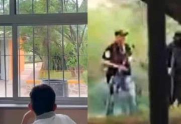 Alumnos captan a civiles armados ingresando a una secundaria en Zacatecas