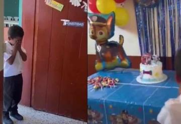 Video: Maestra se vuelve viral por festejarle el cumpleaños a su alumno