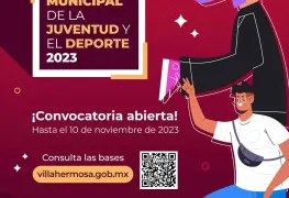 Convoca Gobierno de Centro a participar en los premios municipales de la Juventud y el Deporte 2023