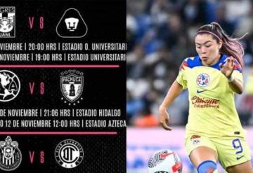 Días y horarios de los Cuartos de Final de la Liga MX Femenil