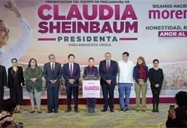 Ad&aacute;n Augusto, Tatiana Clouthier, Noro&ntilde;a, Regina Orozco y Monreal, al equipo de precampa&ntilde;a de Sheinbaum