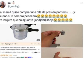 Una mamá compra olla de presión por Temu... y recibe una ¡de juguete!