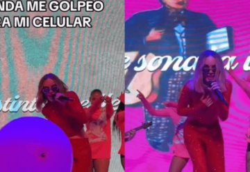 Video: Belinda golpea a fan durante un concierto