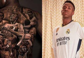 Vinícius Júnior rinde homenaje a Pelé, Michael Jordan, Muhammad Ali y Kobe Bryant con un tatuaje