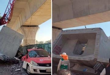 Video: Cae estructura de tren interurbano en la Ciudad de México