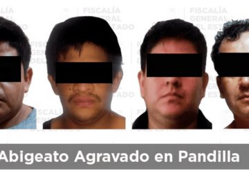 En Tacotalpa, detiene FGE a cuatro presuntos responsables de abigeato agravado en pandilla