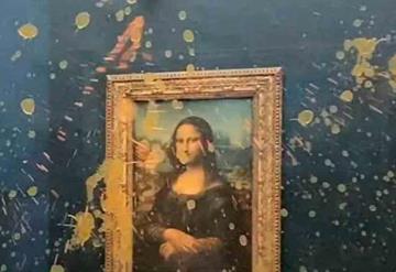 Ahora la Mona Lisa; activistas contra el cambio climático arrojan sopa a la obra