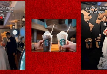 VIDEO: Novia presume cafetería de Starbucks en su boda