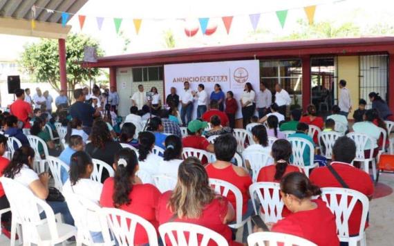 Jesús Abraham Cano González, anuncio obra en el Centro de Atención Múltiple N.19