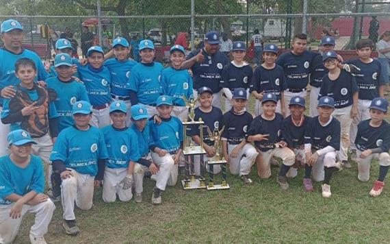 Cacaoteros Comalcalco se proclamó campeón del Torneo Estatal 2024 de la Liga Telmex Telcel en la Ciudad Deportiva.