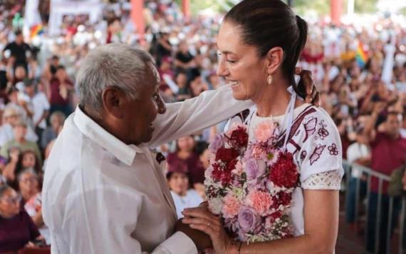 Los pueblos mayas de Quintana Roo llaman a Claudia Sheinbaum hermana mayor..