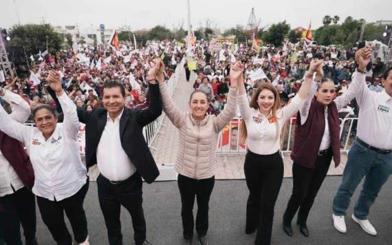 ´´Vamos a lograr la seguridad en cada rincón de nuestro país: Claudia Sheinbaum ante el pueblo de Río Bravo, Tamaulipas