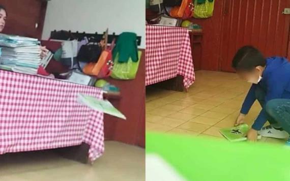 Video: Despiden a maestra que aventó al suelo los cuadernos de sus alumnos