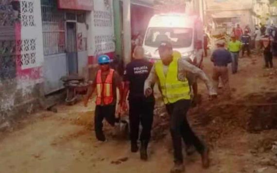 Trabajadores quedaron sepultados a ocho metros bajo tierra en Oaxaca