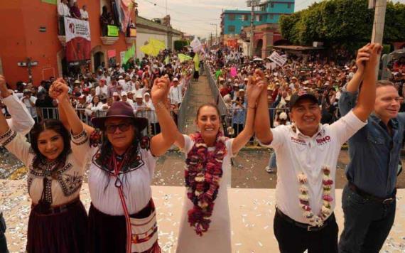 No vamos a dejar solo a Oaxaca, vamos a poner nuestro corazón y nuestro empeño: Claudia Sheinbaum desde Tlacolula de Matamoros