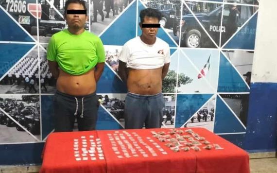 Detiene SSPC a dos personas implicadas en venta de drogas