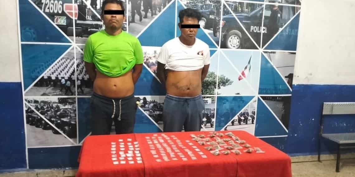 Detiene SSPC a dos personas implicadas en venta de drogas