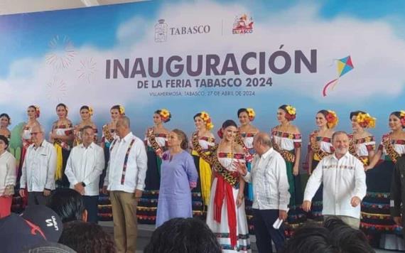 El gobernador de Tabasco, acompañado por funcionarios estatales y federales, inauguró este sábado la esperada Feria Tabasco 2024