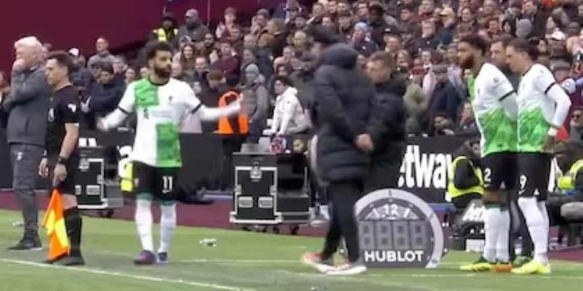 ¿Vestidor roto? Mohamed Salah y Jürgen Klopp protagonizan fuerte discusión durante el West Ham-Liverpool