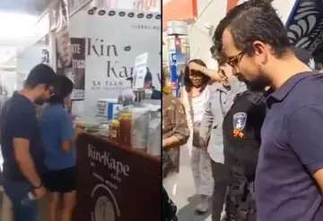Captan a sujeto grabando bajo la falda de mujeres en Feria de Puebla