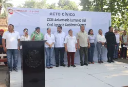 Conmemoran el CXlll aniversario luctuoso del gral. Ignacio Gutiérrez Gómez en Comalcalco