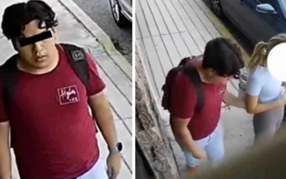 ¡Acosador! Video exhibe a sujeto que manoseo a mujer en plena calle