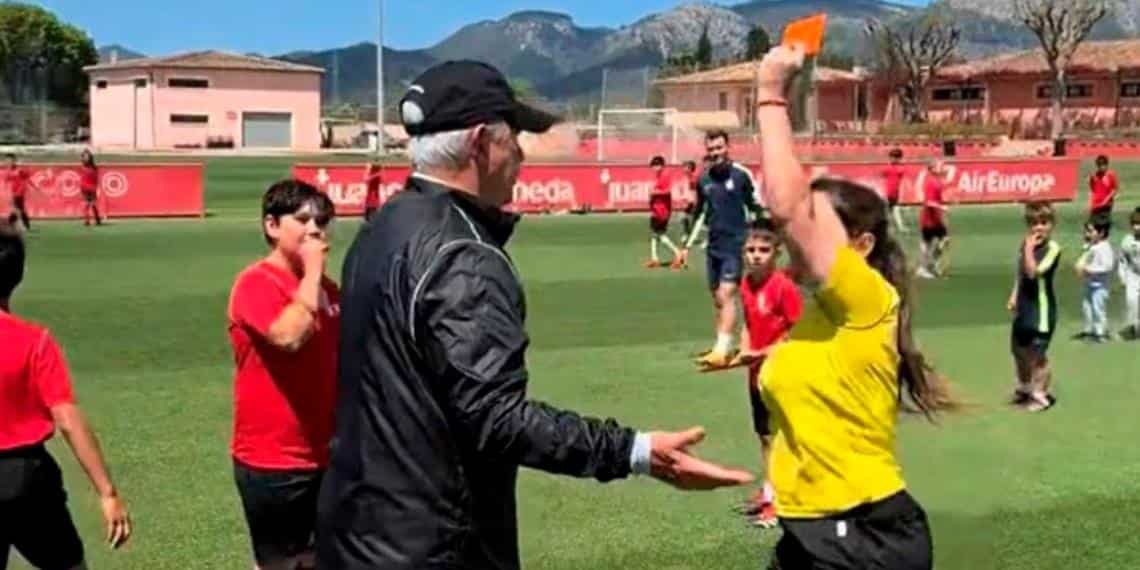 El Vasco Aguirre fue expulsado en partido con categorías infantiles del Mallorca