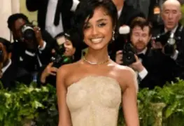 Tyla sorprende en la MET Gala 2024 con vestido hecho de arena