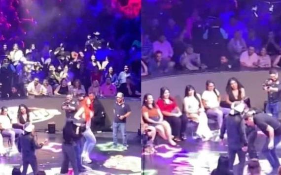 Mujer agrede a su pareja en show de Brincos Dieras en Monterrey