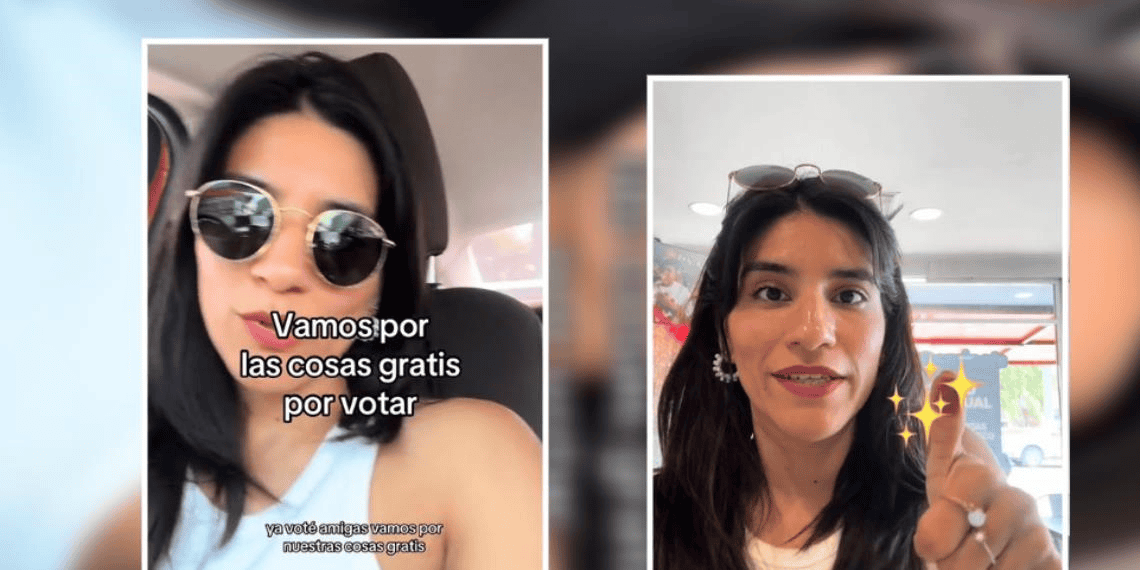 Critican a influencer por aprovechar todas las ofertas tras votar: pura gastadera de gasolina