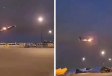 Durante despegue, se incendia turbina de avión con 400 pasajeros a bordo