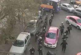 Taxista embiste a policías  en Tlalpan de la CDMX