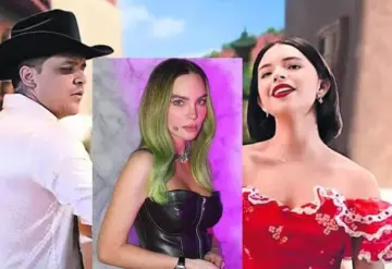 Belinda se esconde en la cajuela de una camioneta para evitar preguntas sobre Nodal y Ángela Aguilar