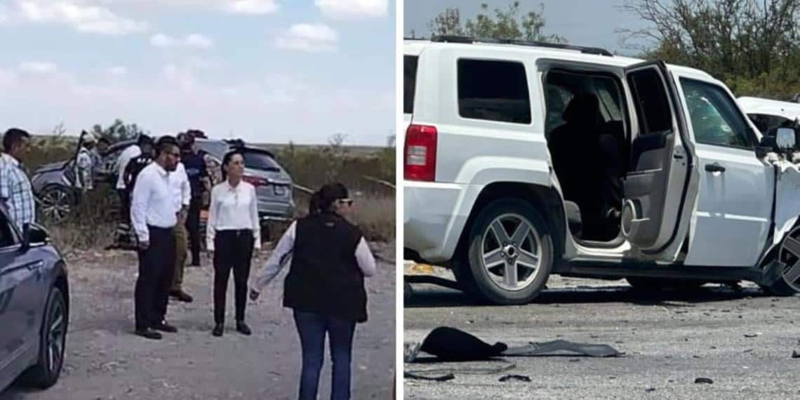 Equipo de Claudia Sheinbaum sufre accidente en Monclova; hay un muerto