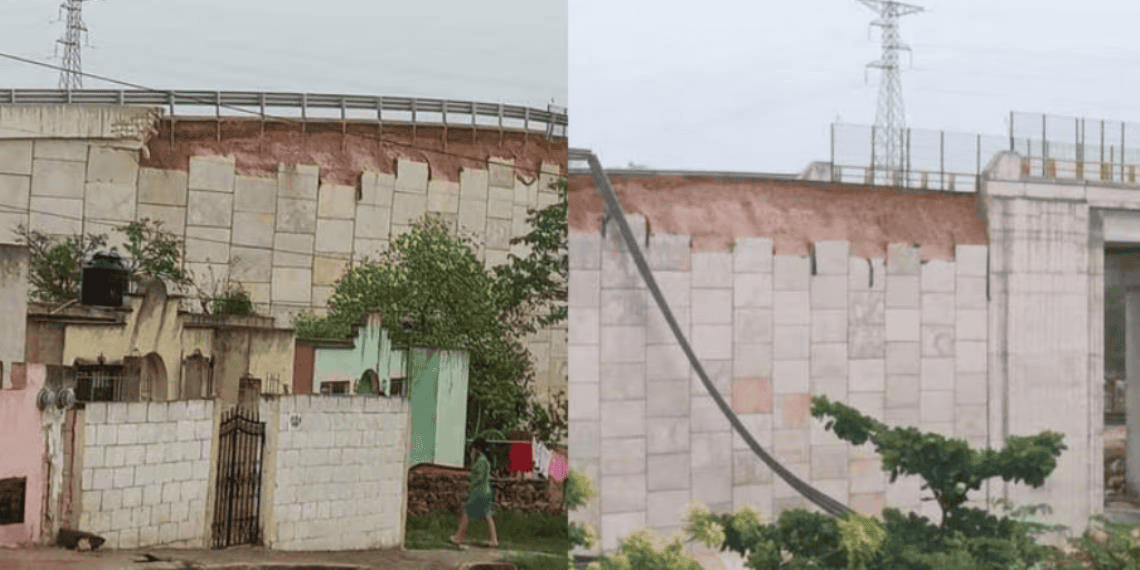 Daños en puente que pasa sobre el Tren Maya en Maxcanú, Yucatán