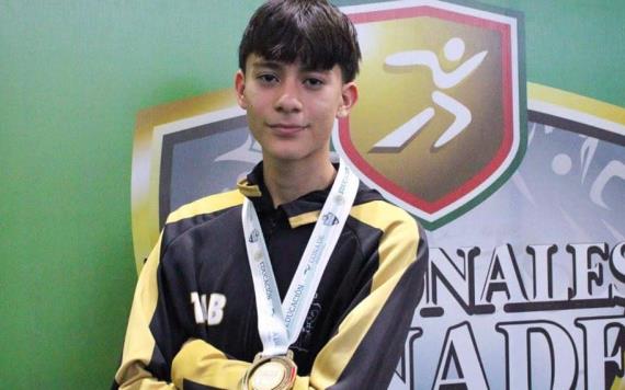 El taekwondoín tabasqueño Adrián Lara Aburto conquista el Oro en Jalisco