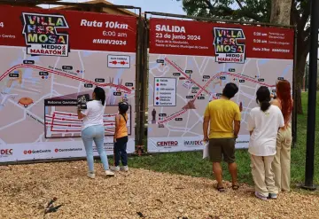 Acuden participantes por sus kits para el Medio Maratón Villahermosa 2024
