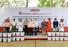 Entrega Gobierno de Centro apoyos a 84 escuelas con &iexcl;Pintemos nuestra segunda casa!