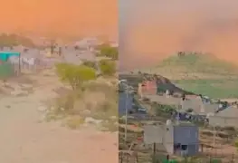 Captan momento en el que tormenta de polvo del Sahara llega a Zacatecas