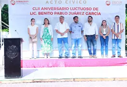 Conmemoran el CLIL Aniversario Luctuoso de Benito Ju&aacute;rez en Comalcalco
