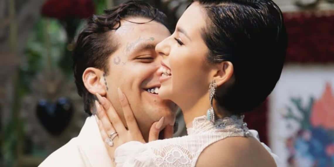 Filtran nuevo video de la boda de Christian Nodal y Ángela Aguilar, así fue la ceremonia