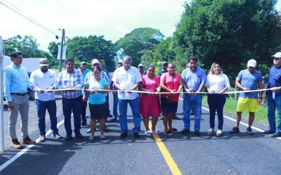 Gobierno de Comalcalco inaugura importante obra de rehabilitación del camino principal de Villa Aldama a Ciudad Tecolutilla