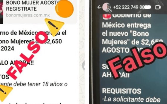 Bono Mujeres Bienestar: Alertan por FRAUDE con supuesto pago de 2 mil 600 pesos