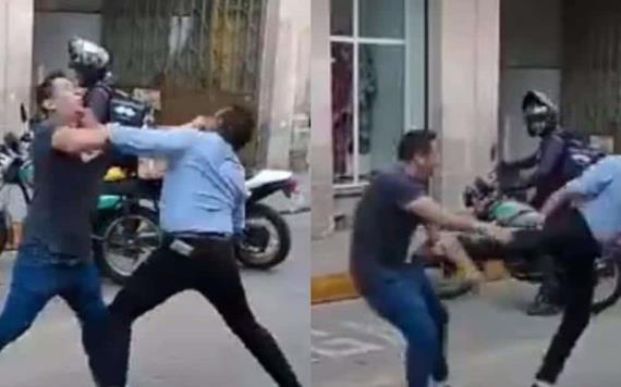 ¡Al estilo Street Fighter! Hombres protagonizan épica pelea en calles de Morelia y video se viraliza