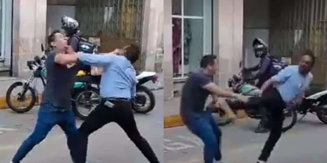 ¡Al estilo Street Fighter! Hombres protagonizan épica pelea en calles de Morelia y video se viraliza