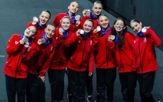 Equipo mexicano de natación artística gana medalla de plata en Campeonato Mundial Juvenil